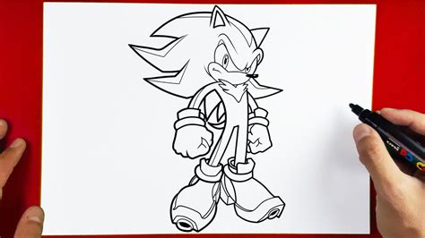 How To Draw Shadow The Hedgehog Sonic Youtube