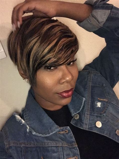 Short Hairstyles For Black Women 27 Piece Quick Weave Highlights