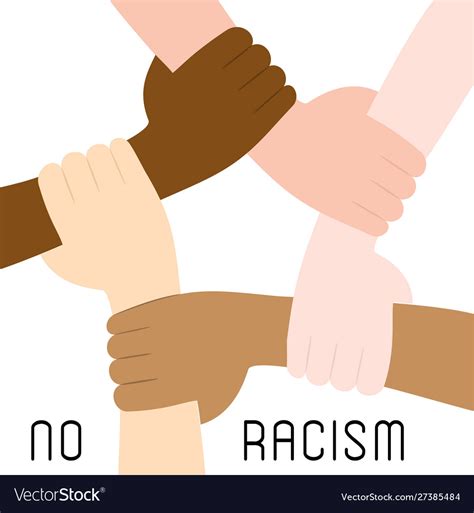 Stop Racism Icon Motivational Poster Against Vector Image