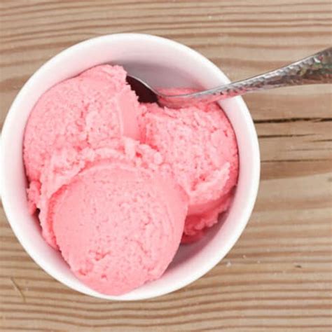 Strawberry Sherbet Homemade Ice Cream With The Ice Cream Maker