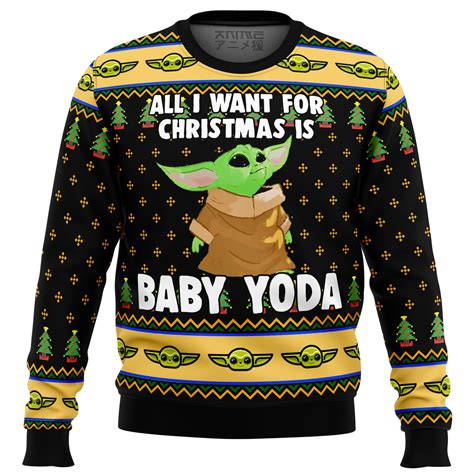 Baby Yoda Ugly Christmas Sweater Christmas Tree 2021