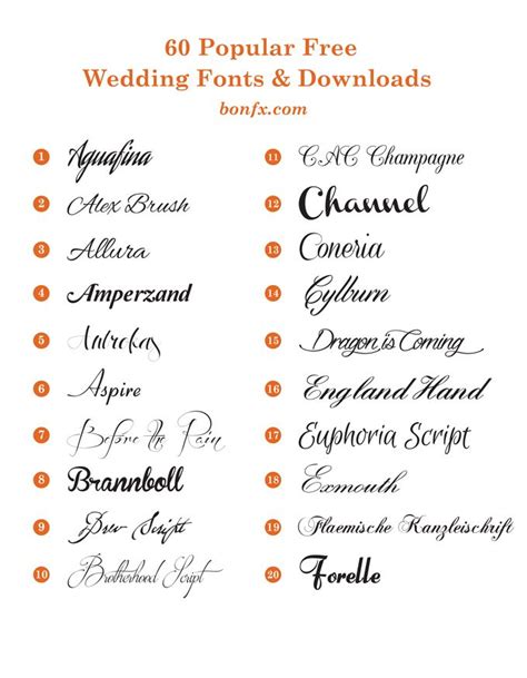 60 Popular Free Wedding Fonts Free Wedding Fonts Wedding Script Fonts