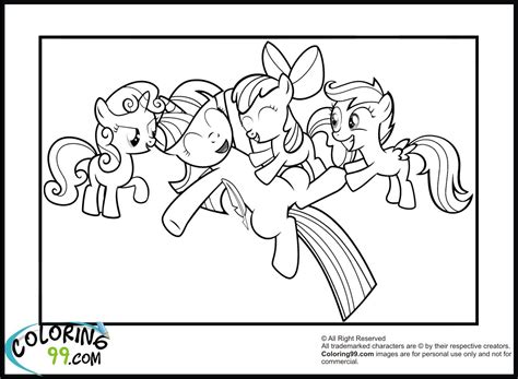 My Little Pony Cutie Mark Crusaders Coloring Pages Dejanato