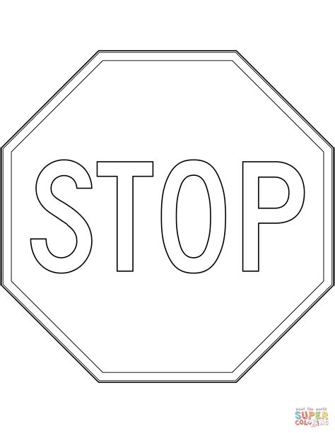 Free Printable Stop Sign Coloring Page Coloring Pages Sexiz Pix