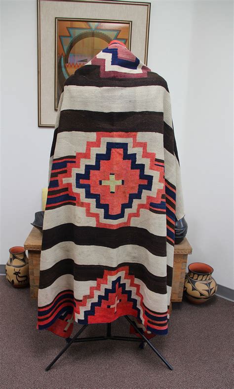 Rare 1860s 1870s Late Classic Navajo Third Phase Chief Blanket And