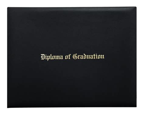Black Imprinted Diploma Cover College And High School Diploma Covers