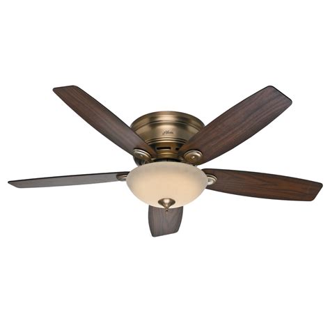 Flush mount ceiling fans stay closer to your ceiling than traditional ceiling fans, so they're perfect for use in rooms with lower ceilings. Shop Hunter Low Profile IV 52-in Brushed Bronze Flush ...