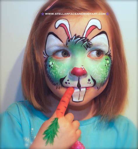Nat's fancy faces sydney workshop. Easter Bunny Face Painting Hase #facepainting ...