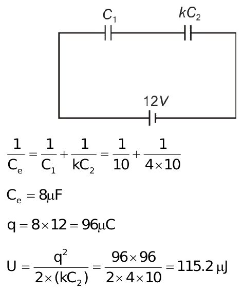 Two Identical Capacitor C1 And C2 Of Capacitance 10micro Farad Are