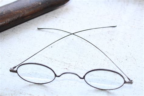 Antique Eyeglasses With Case Civil War Era 1800s Santa Spectacles