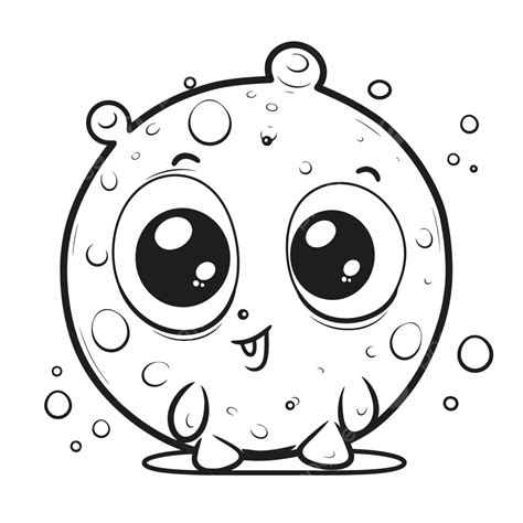 Cute Cartoon Cartoon Bubble Bubble Coloring Page With Cute Bubbles And