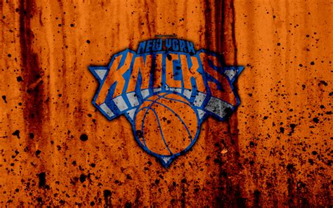 Download Wallpapers 4k New York Knicks Grunge Nba Basketball Club