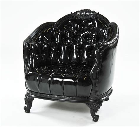 Cleaning patent leather is a tough job. Patent Leather Victorian Chair | Stuff for a home ...