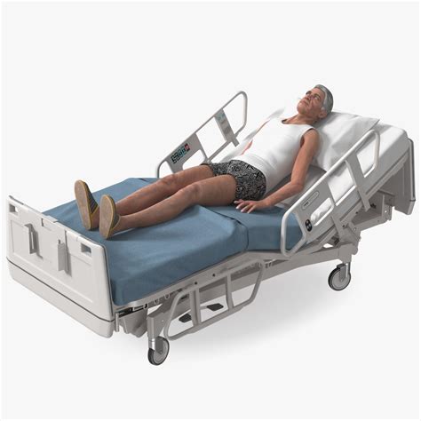 Patient On Hospital Bed 2 Rigged 3d Model 199 Max Free3d
