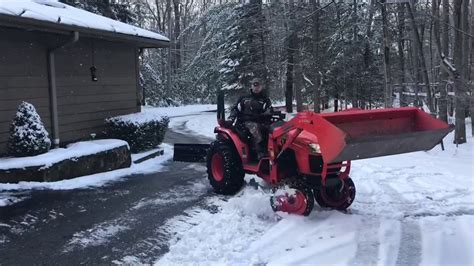 Plowing Driveway With The Kubota Youtube