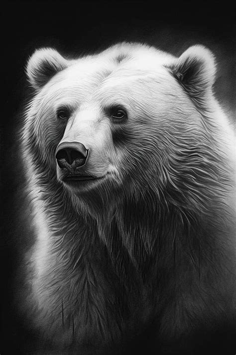 Polar Bear Portrait Drawing By David Mohn Fine Art America