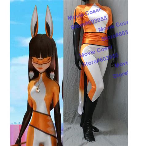 Moviecoser Quality Custom Made Miraculous Ladybug Cosplay Costume Fox
