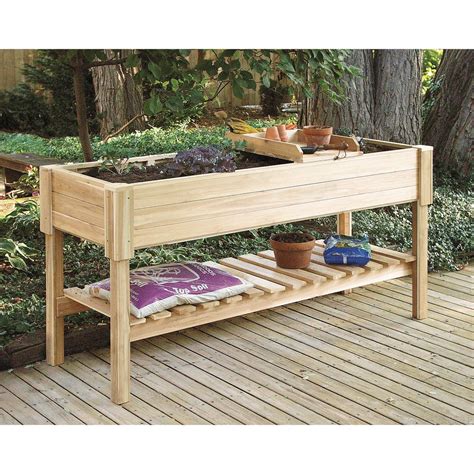 Diy Raised Wood Garden Bed Planter Box