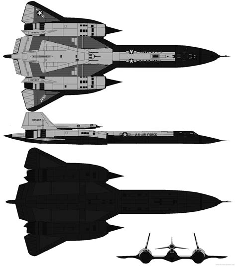Fairchild Republic Sr 71 Thunderbolt Ii Drawings Dimensions Figures