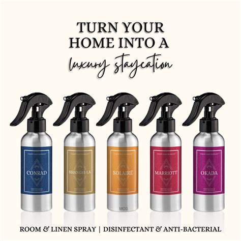 Luxury Room And Linen Spray Hotel Scents 200ml Air Freshener Disinfectant And Anti Bacterial