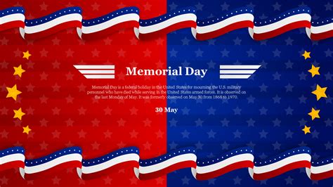 Get Now Memorial Day Powerpoint Background Free Slide