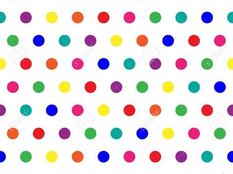 Rainbow Polka Dot White Backgrounds Desktop Background