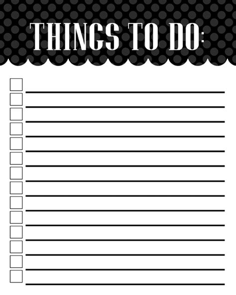 10 The Best Printable Recordrt For Things To Do List