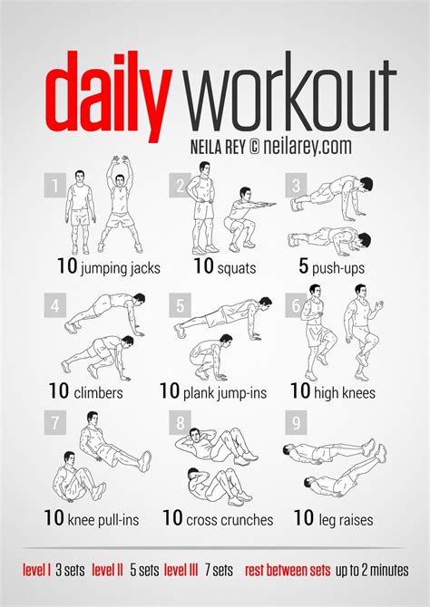 Workout Of The Week The Daily Workout Daily Workout Easy Daily