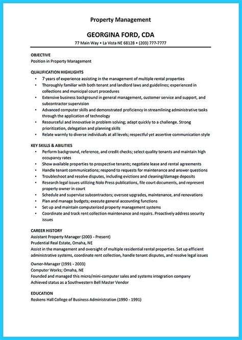 writing  great assistant property manager resume