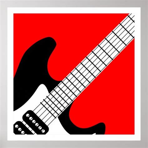 Pop Art Electric Guitar Poster