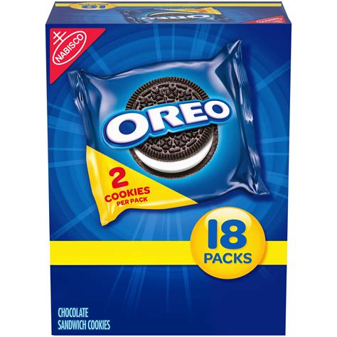 Oreo Chocolate Sandwich Cookies 18 Snack Packs 2 Cookies Per Pack