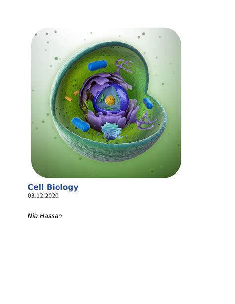 U5 Cell Biology Illustrated Report Cell Biology 03 Nia Hassan