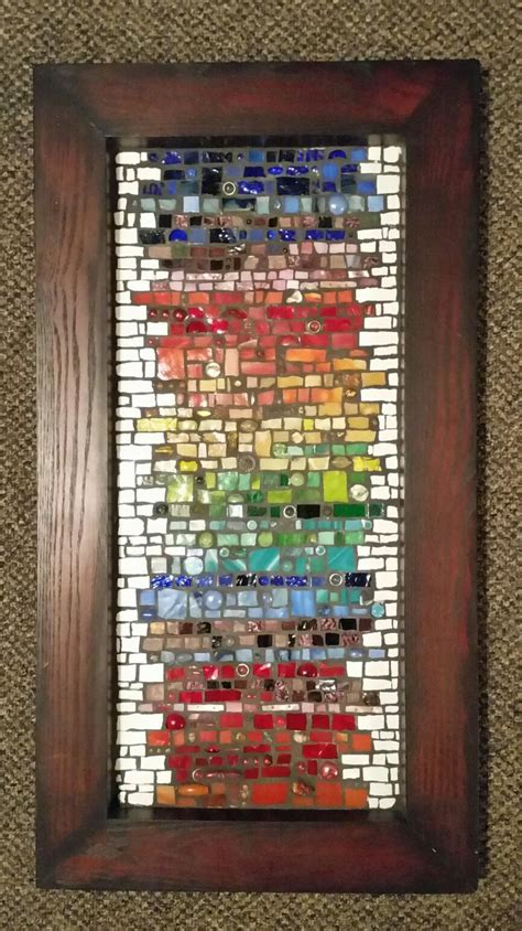 Abstract Mosaic Spectrum Stained Glass Ceramic Glass Bead And