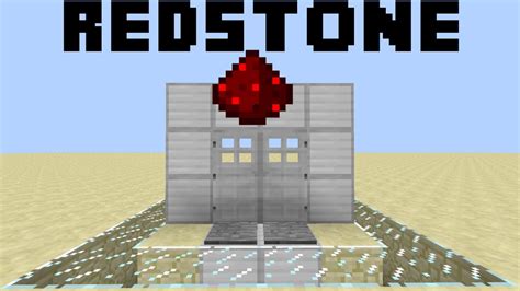 So to open the door you would have to connect a lever, a pressure plate, or button to the door. Double Door Redstone Minecraft Project