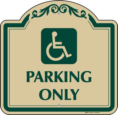 Handicapped Parking Only Sign Ds182c