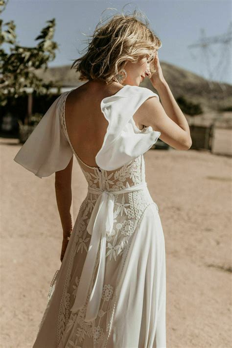 Hayley Romantic Bohemian Wedding Dress Dreamers And Lovers
