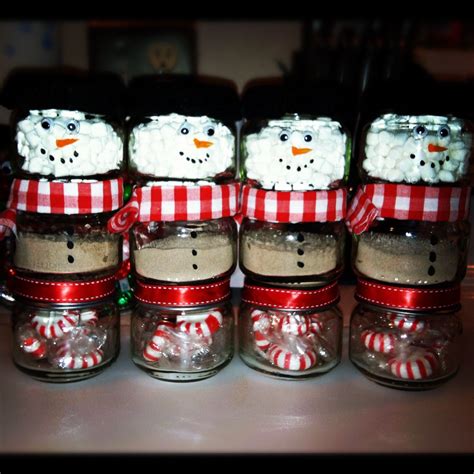 Baby Jar Snowmen Hot Coco Baby Food Jar Crafts Christmas Jars Baby