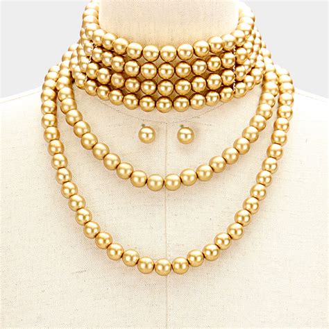 Expressions Jewelry And Accessories Blog Archive Gold Pearl Choker Draped