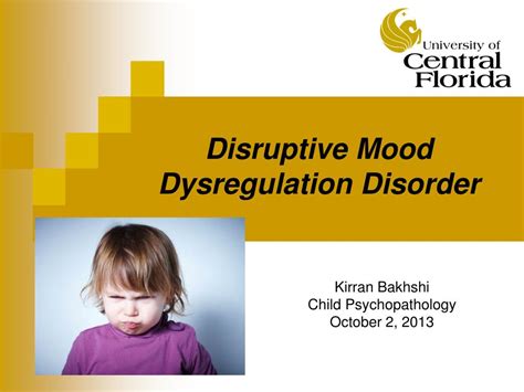 Ppt Disruptive Mood Dysregulation Disorder Powerpoint