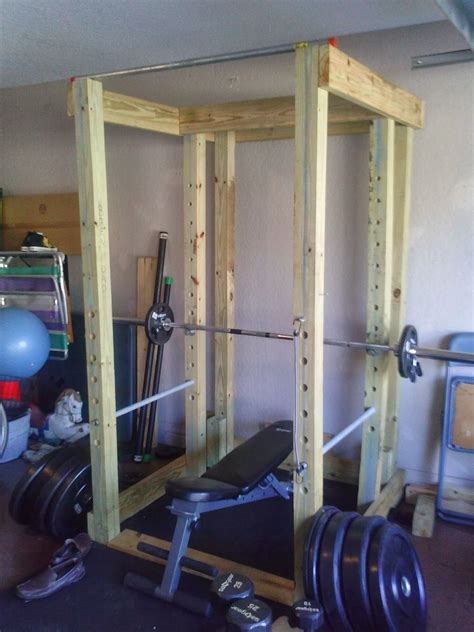 Homemade Wooden Power Rackpower Cage The Power Rack One Year Later