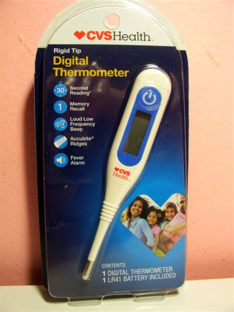 Cvs Health Rigid Tip Digital Thermometer 30 Second Reading For Sale