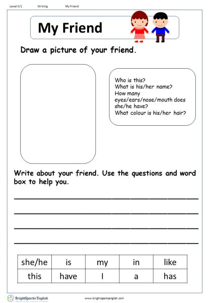 Worksheets On Friendship Worksheets For Kindergarten