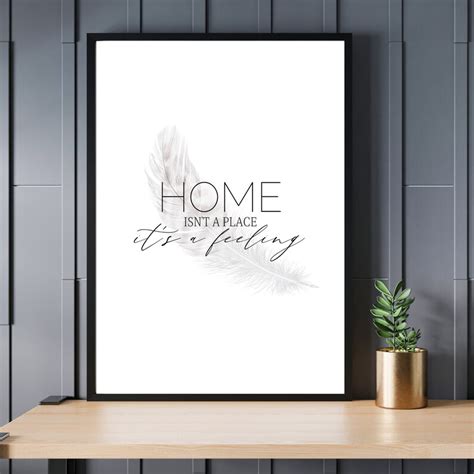 Printable Minimalist Wall Art Quote For The Home Home Isnt Etsy