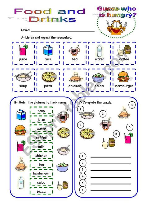 Food And Drinks Worksheet Free Esl Printable Worksheets Made By Teachers 8b1