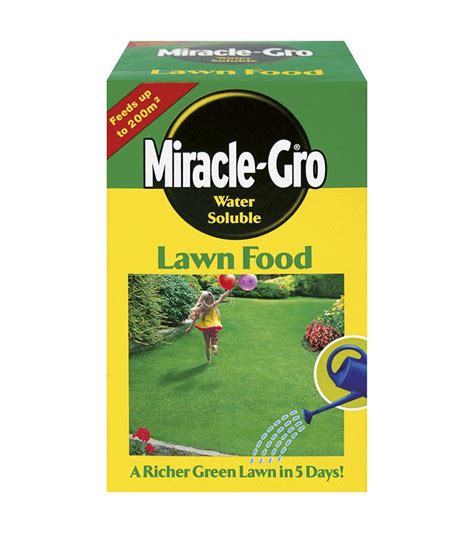 Usually it is best not to use less water, because too high concentration could be toxic, it could change acidity, or just make difficult to the plant to absorb it and. Miracle-Gro Soluble Lawn Food 1KG - Tony Almond