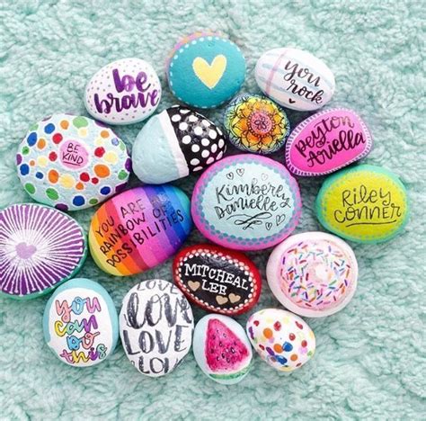 Creative Ideas For Painted Rocks For Garden 38 Rock Crafts Painted