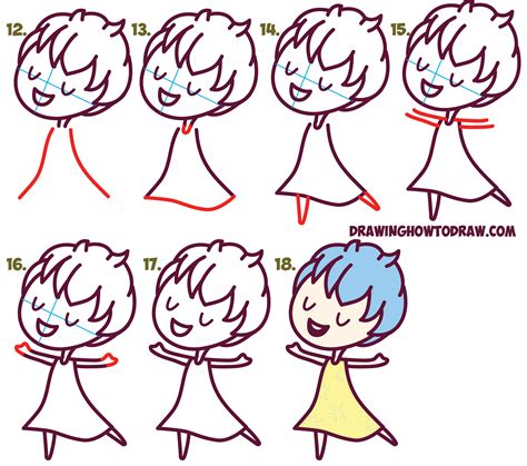 How To Draw Cute Kawaii Chibi Joy From Inside Out Easy Step By Step