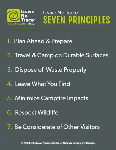 7 Principles Of Leave No Trace Planning Wildlife And Hiking
