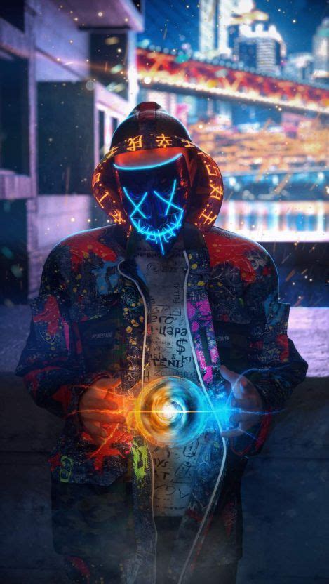 Neon Guy Iphone Wallpaper Free Ilustrasi Poster Seni Gelap Gambar