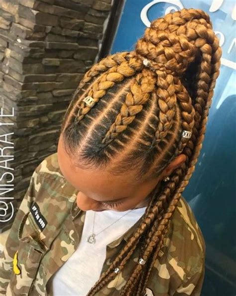 Braided Ponytail Hairstyles For Black Hair New Natural